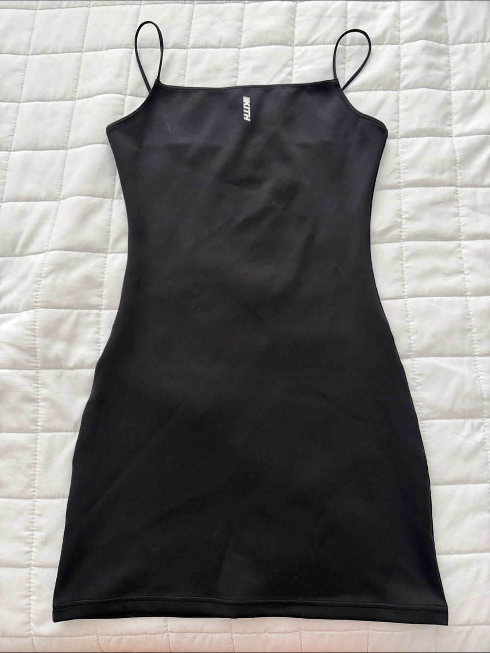 Kith Black Spaghetti-Strap Bodycon Mini Dress
